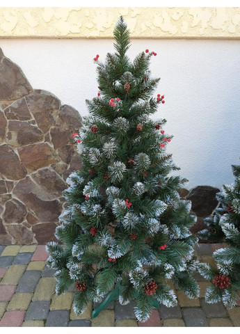 Елка искусственная SGX Кармен с шишками и калиной 2.50м. Зеленая Yalynkar (366964540)