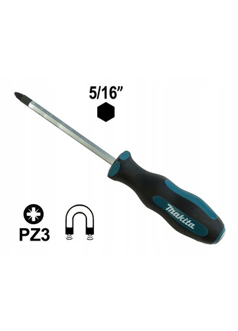 Хрестоподібна ударна викрутка PZ3 B-66117 (150 мм) магнітна (6353) Makita (295044221)