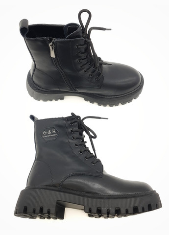 Осенние женские ботинки зимние черные кожаные ii-11-2 23 см(р) It is