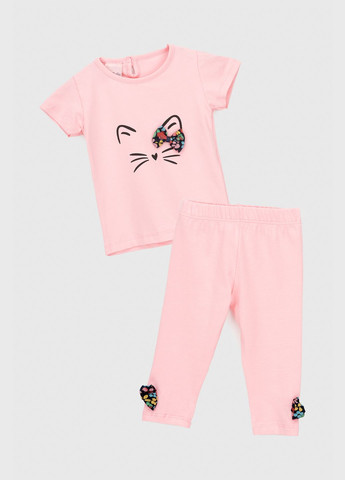 Рожевий костюм (футболка+лосини) Baby Show