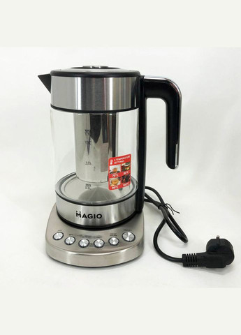 Электрочайник, чайник прозрачный с подсветкой, дисковый чайник Magio mg-494 (293246481)