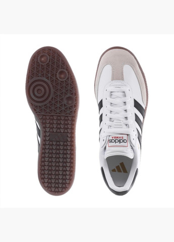 Белые всесезонные кроссовки унисекс samba classic white ih6001 adidas