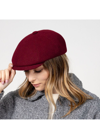 Кепка восьмиклінка жіноча вовна бордова ЕЛЛА LuckyLOOK 610-620 (322792895)