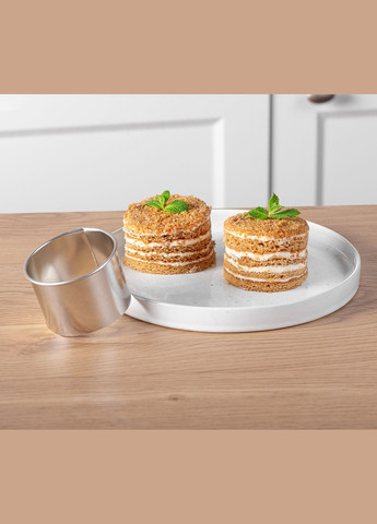 Набор круглых форм для оформления салатов и высечки теста для пельменей вареников Ø 9/7.5/6 см (3 шт.) Kitchette (299630660)