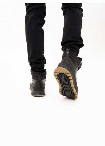 Зимние черные утепленные мехом ботинки на шнуровке ISSA PLUS