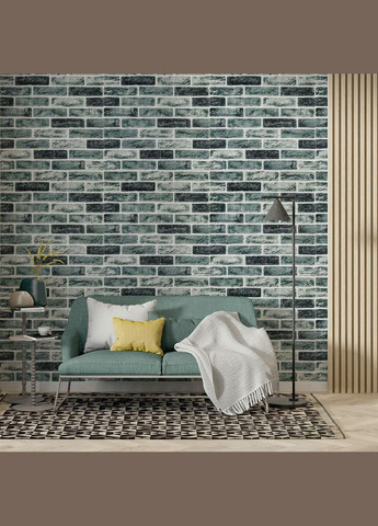 Самоклеюча 3D панель Клінкер синій 700x700x5мм (413) Sticker Wall (300242311)