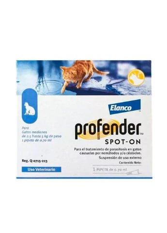 Капли для защиты от гельминтов (Bayer) Profender Профендер для кошек от 2.5 кг до 5 кг (2 пипетки) Elanco (354701340)