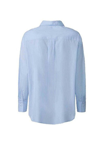Голубой классическая, повседневный, кэжуал рубашка в полоску Esmara с длинным рукавом