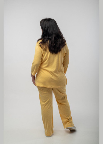 Желтая всесезон женский прогулочный костюм: кофта с брюками брючный V.O.G.