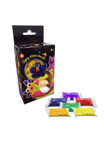 Гра Маса для ліплення Gumi clay, 6 кольорів 32005 ( ) (рос.) Strateg (338881336)