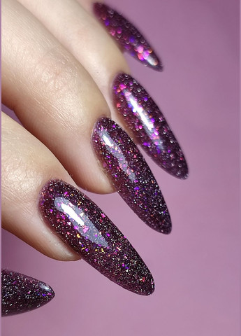 База для ногтей Base Light Potal 03 светоотражающая поталь бордо 12 мл Magic Girl (303635351)