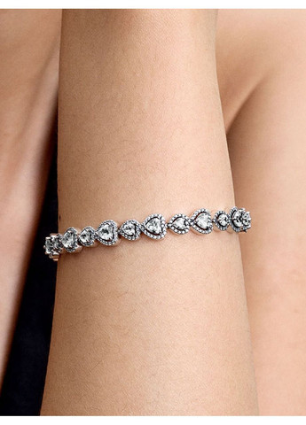 Срібний браслет Пандора "Ореол сердець" 593655C01 Kabluchka (355347152)