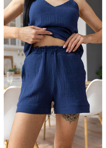 Бежева всесезон піжама літня муслін пс1808 синій MiaNaGreen