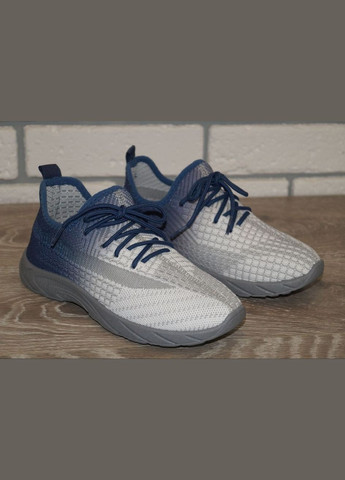 Цветные демисезонные кроссовки текстильные izi для мальчика белые с синим Blue Rama