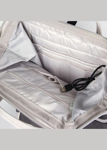 Рюкзак жіночий водостійкий текстиль 17л на 1 відділення розмір 28×40×17 см 1881-42 USB лід з темно-сірим Himawari (314808742)