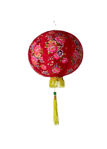 Фонарик китайский шелковый с цветочным узором (d-40 см) No Brand (364237975)