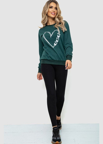 Темно-зелений світшот жіночий, колір чорний, Ager