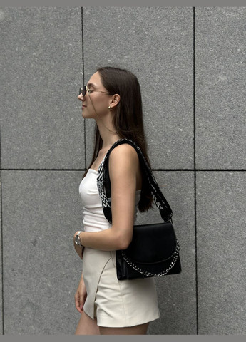 Женская классическая сумка 9067 кросс-боди черная No Brand (303322998)