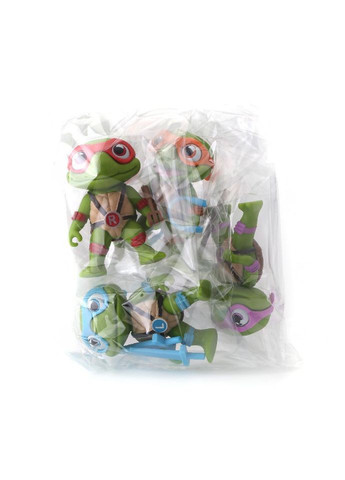 Черепашки ниндзя фигурки Леонардо Рафаэль Микеланджело Донателло набор фигурок Ninja Turtles 4шт 7,5см Shantou (280258015)