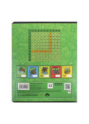Зошит шкільний на 12 аркушів колір різнокольоровий CB-00281146 Kite (343413450)