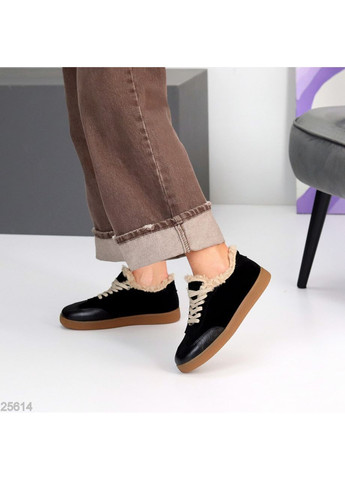 Кросівки зимові Azalis, натуральна замша, чорні, утеплені екохутром No Brand чорні (365553035)