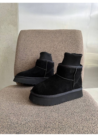 Угги-чулок черные из натуральной замши No Brand (362345702)