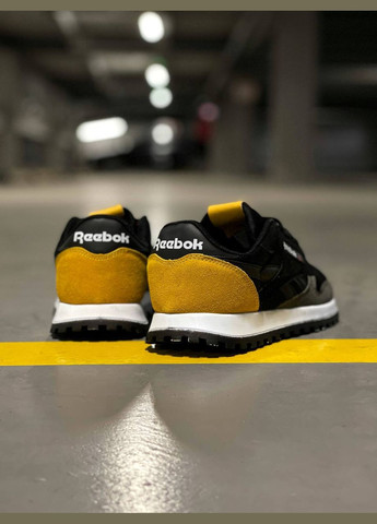 Комбіновані всесезон кросівки Vakko Reebok Classic Black Yellow