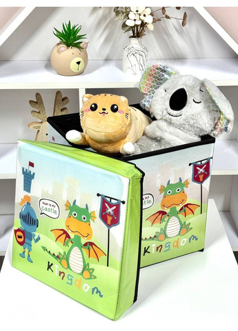 Кошик - пуф для зберігання іграшок R89687 салатовий кошик Королівство Fun Game (355794549)