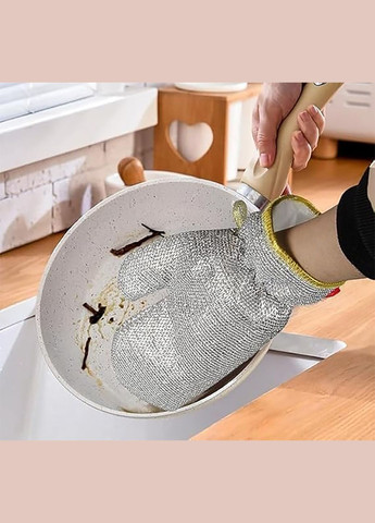 Багатофункціональна металева кухонна перчатка рукавиця для миття посуду і захисту рук Kitchen Master (317638725)