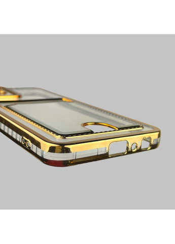 Чехол для Galaxy M32 4G (SM-M325F) с золотой окантовкой с карманом для карт на самсунг м32 золотой Samsung (366023007)