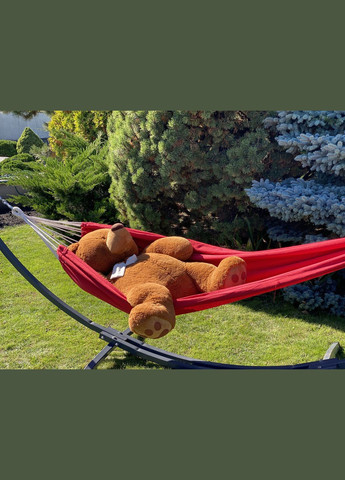 Монотонный гамак WISH красный двухместный XXL 200х150 WCG (342120585)
