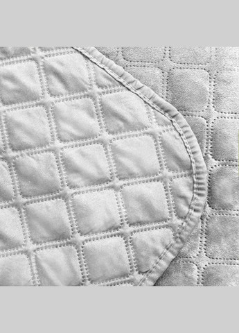 Покрывало Велюровое мягкое Светло-серое размер 240х260 см ромб/круглый ТЕП (323645299)