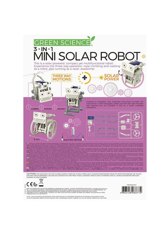 Набір для досліджень 4М Робот на сонячній батареї 3-в-1 (00-03377) 4M (339781165)
