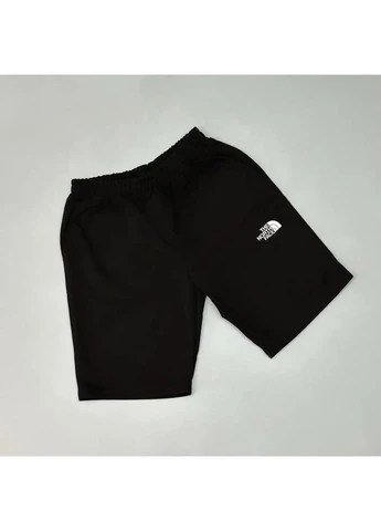 Чоловічий літній костюм шорти+футболка чорно-білий The North Face (392402257)