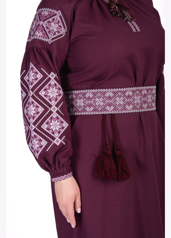 Сливовая платье-вышиванка соломия (сливовый) Golfstream свободная лен (329408398)