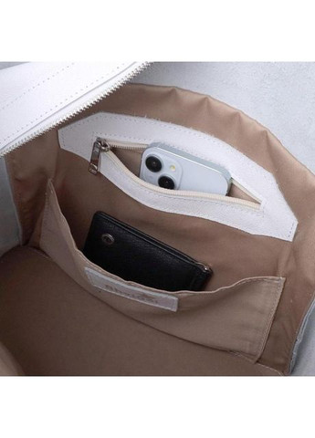 Сумка шоппер женская из натуральной кожи на плечо средняя Белый 39097 Shvigel (353302634)