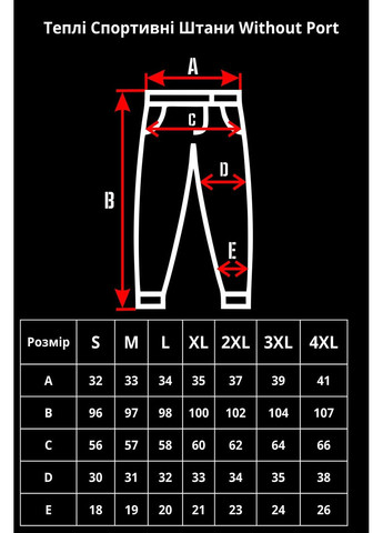 Жіночі Теплі Флісові Спортивні Штани Джогери Port Black Without (372519992)