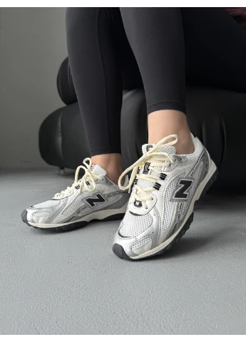 Кросівки жіночі і чоловічі New Balance 204L White Silver Black | Нью Беланс 204 срібні демісезони (376397873)