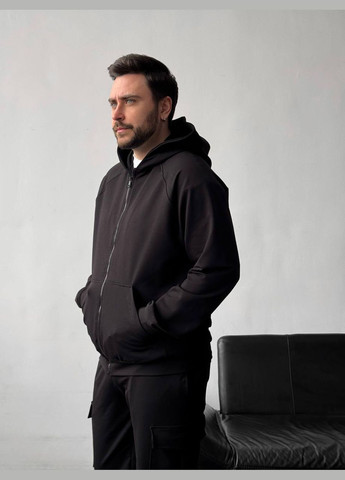 Мужской спортивный костюм Jack с кофтой на молнии черный No Brand (327845514)