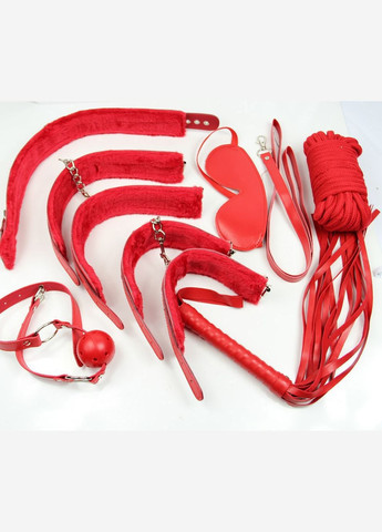 Садо-мазо набор для БДСМ игр 7 предметов. Фетиш. Черный No Brand (340914228)