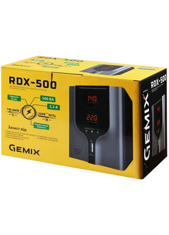 Стабілізатор напруги RDX-500 350Вт Gemix (323089525)