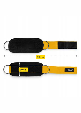 Манжети для тяги Ankle Strap 2 шт Black/Orange () 4FIZJO P-5907739314826 (275653824)