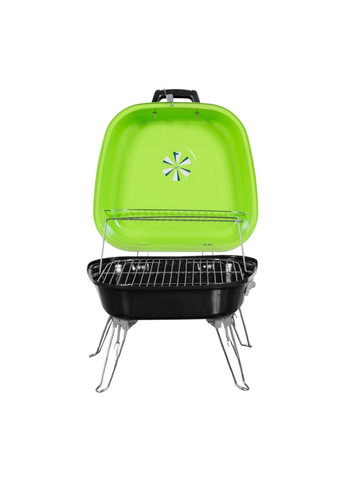 Гриль угольный портативный ТЕ-22024, черно-зеленый Time Eco (335367383)