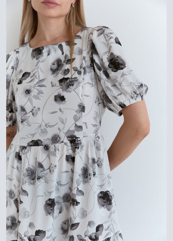 Світло-сіра кежуал сукня Azuri в горошок