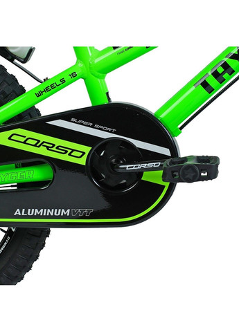 Дитячий двоколісний велосипед Tayger 18″ з алюмінієвою рамою, ручним гальмом Corso (364237541)