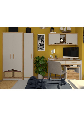 Полка UNITY 2-х дверная дуб тахо/белая аляска Intarsio (365461249)