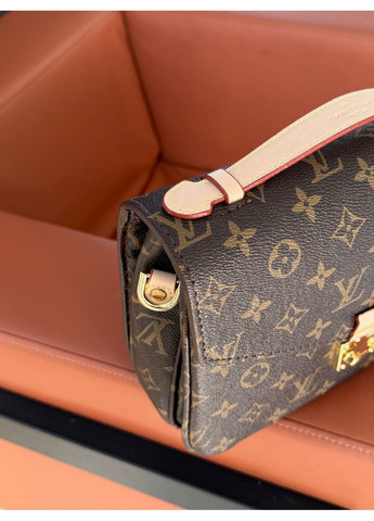 Сумка коричнева Louis Vuitton Pochette Metis Brown жіноча LV на плече Луї Вітон класична крос боді No Brand (361445021)