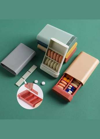 Плоская карманная таблетница на 6 отделений Slider, синий More (299665075)