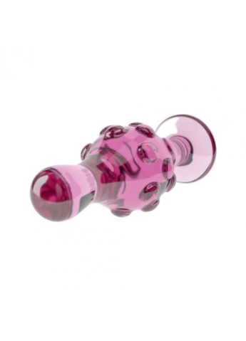 Скляна Анальна пробка 4.5" Glass Romance Dildo Pink No Brand (303878944)