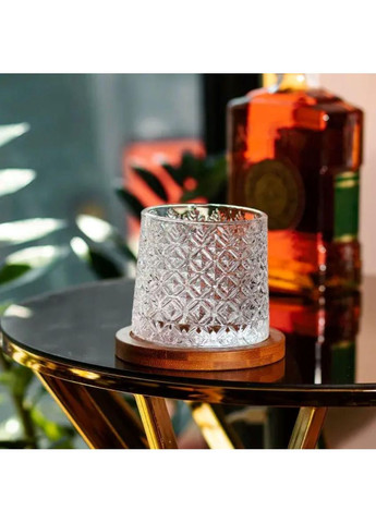 Стакан для виски 300 мл с бамбуковой подставкой HP1602 Yiwu (351431276)